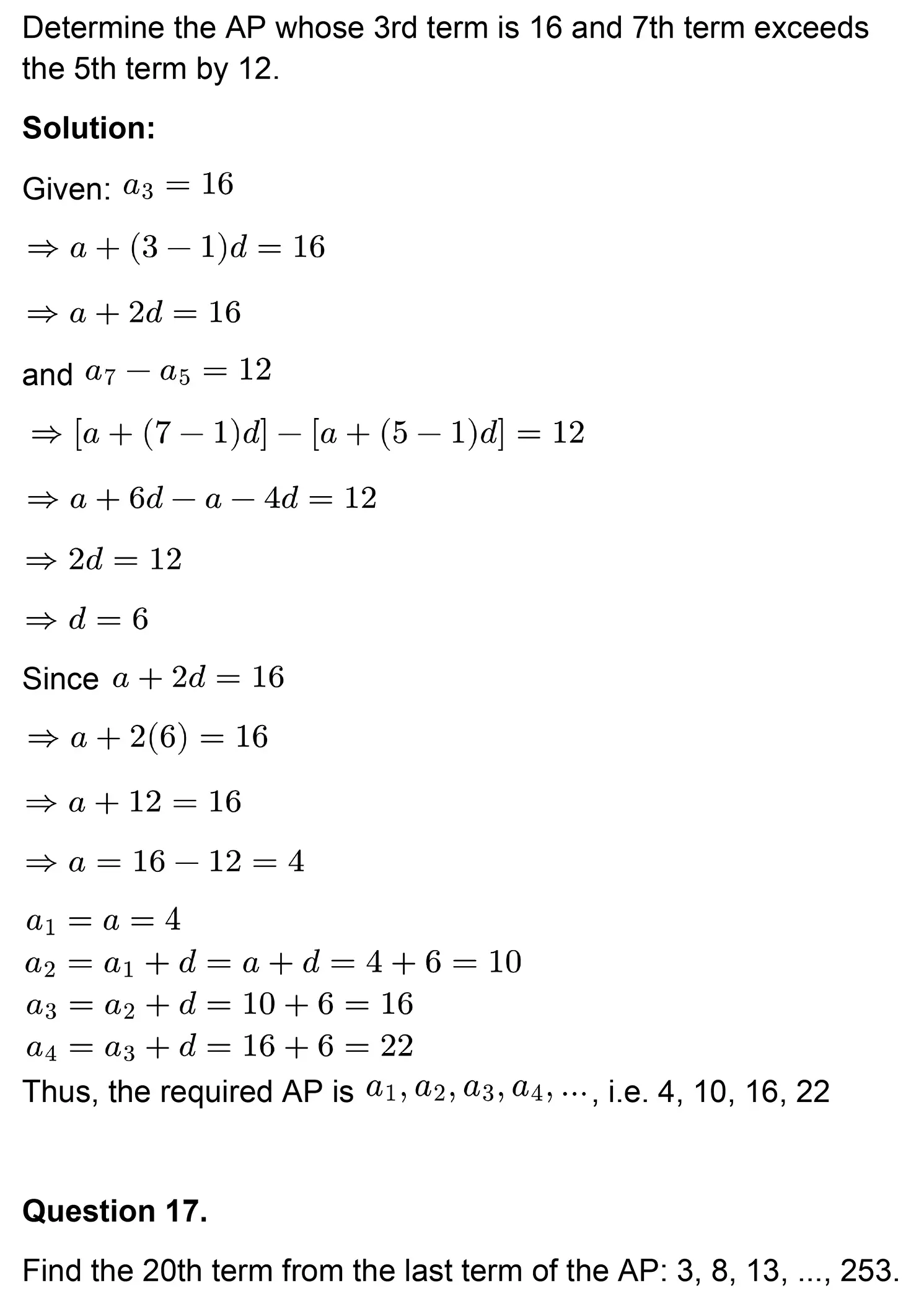 class 10th maths Arithmetic Progressions chapter 5 solution page 0025