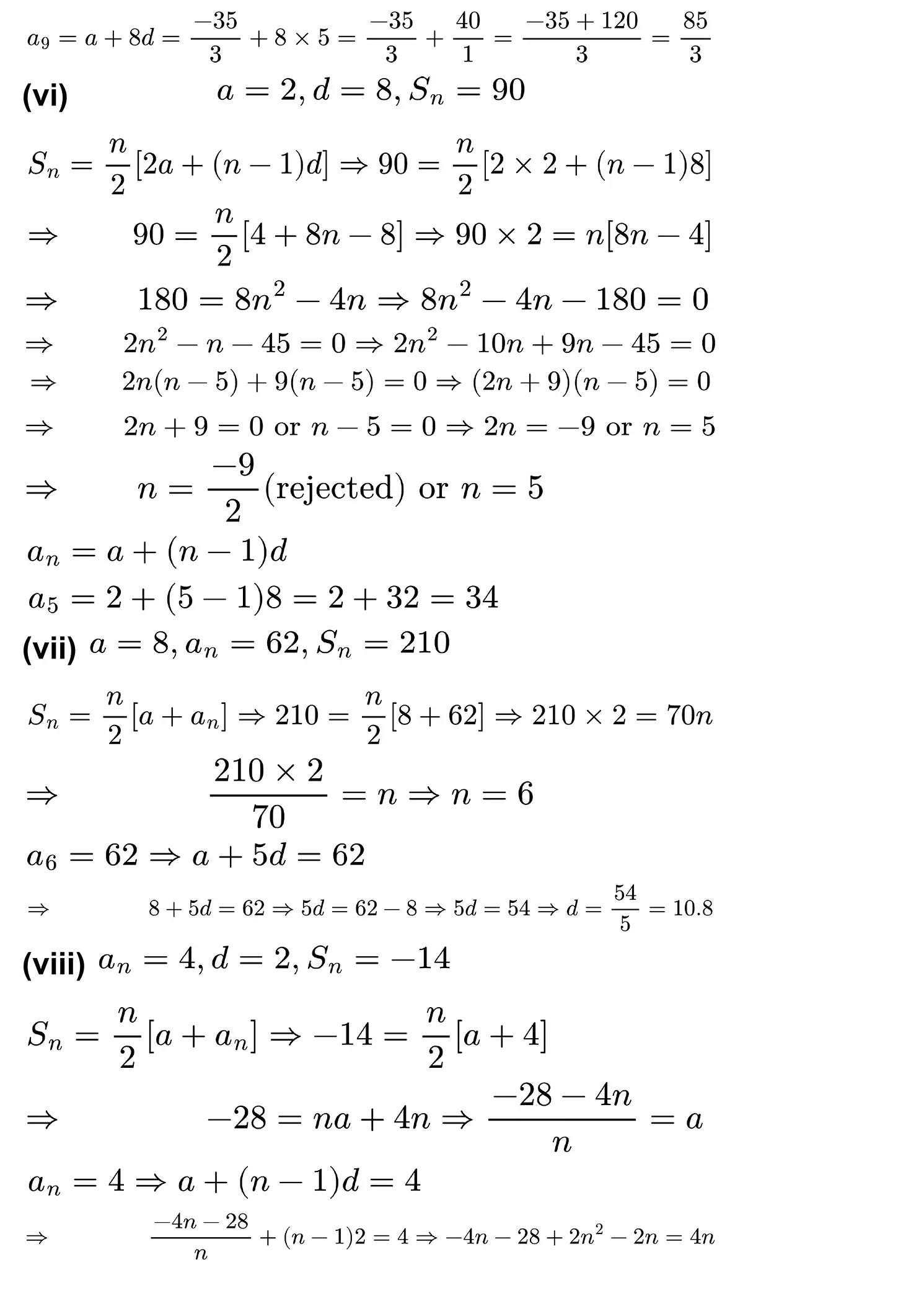 class 10th maths Arithmetic Progressions chapter 5 solution page 0034