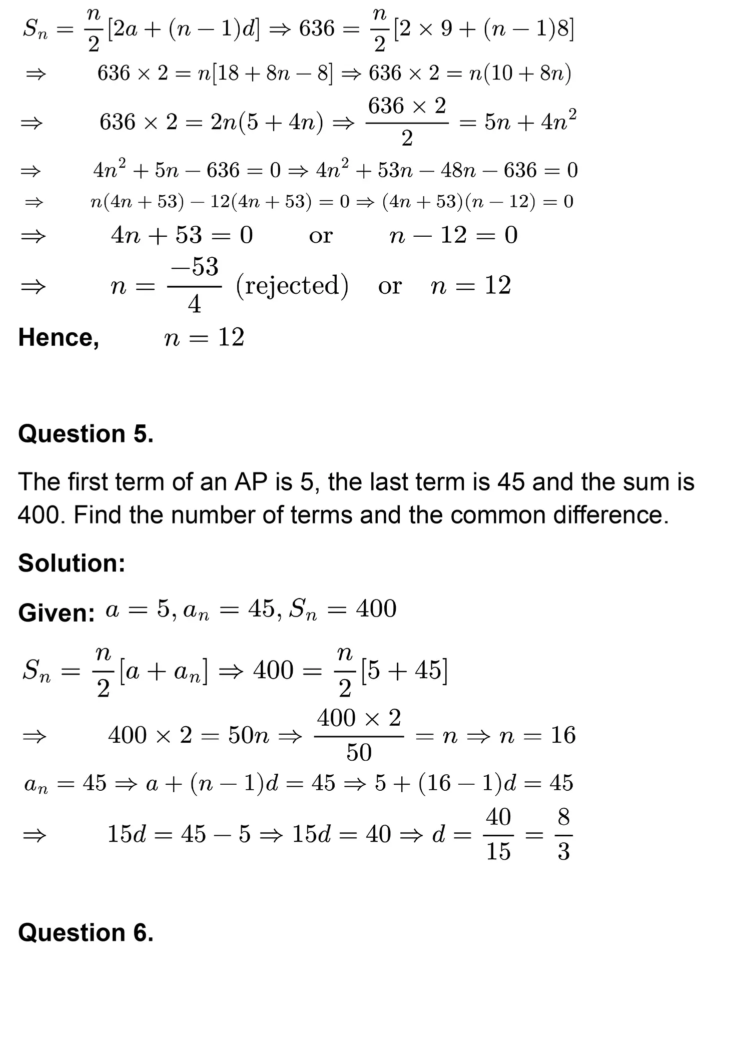 class 10th maths Arithmetic Progressions chapter 5 solution page 0036