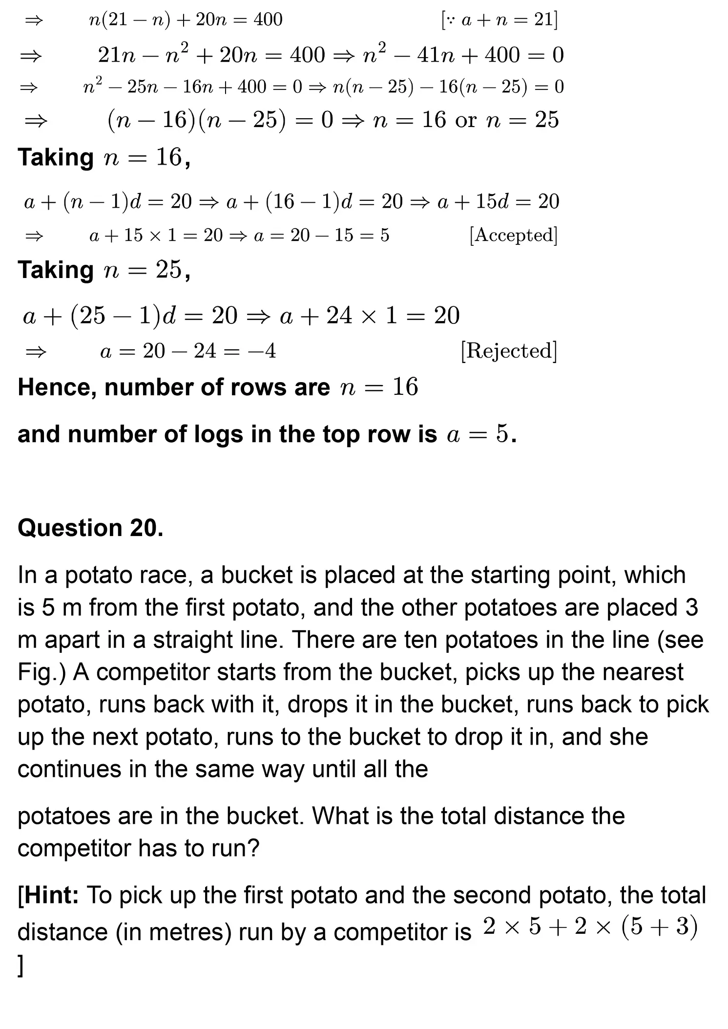 class 10th maths Arithmetic Progressions chapter 5 solution page 0046