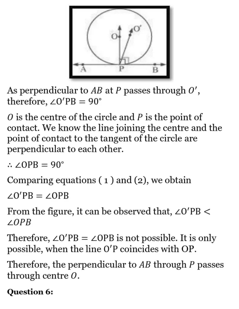 class 10th maths Circles chapter 10 solution11