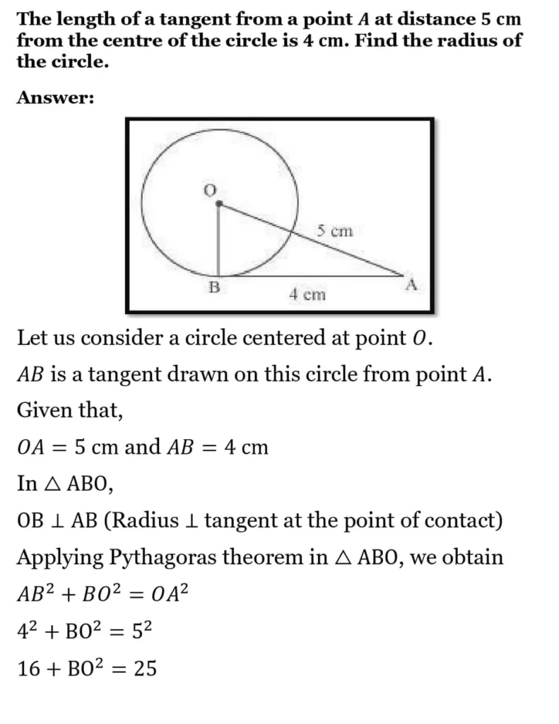 class 10th maths Circles chapter 10 solution12