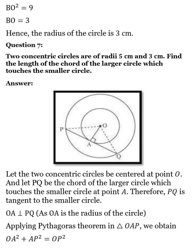 class 10th maths Circles chapter 10 solution13
