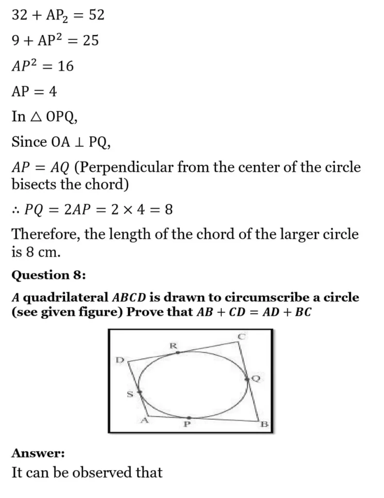 class 10th maths Circles chapter 10 solution14