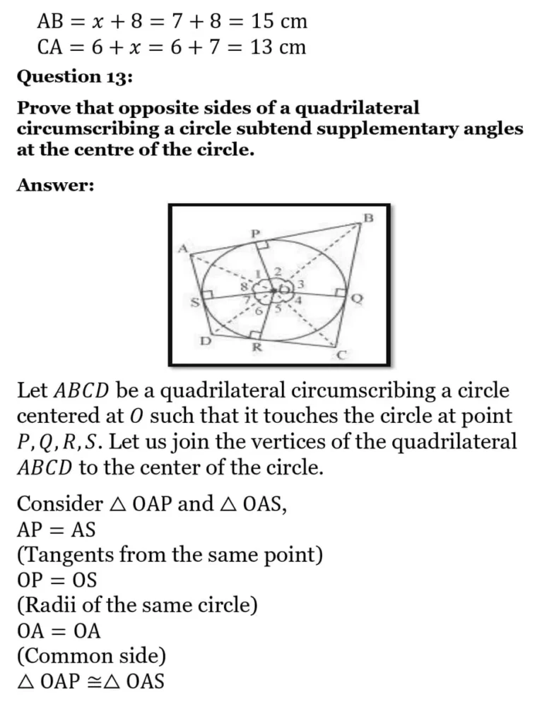 class 10th maths Circles chapter 10 solution23