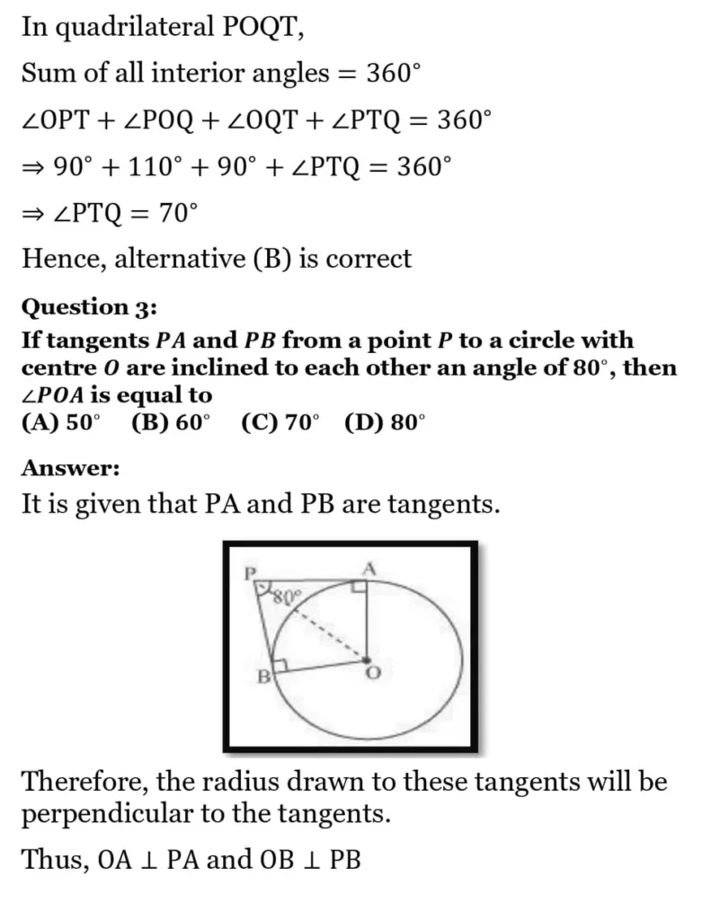 class 10th maths Circles chapter 10 solution7
