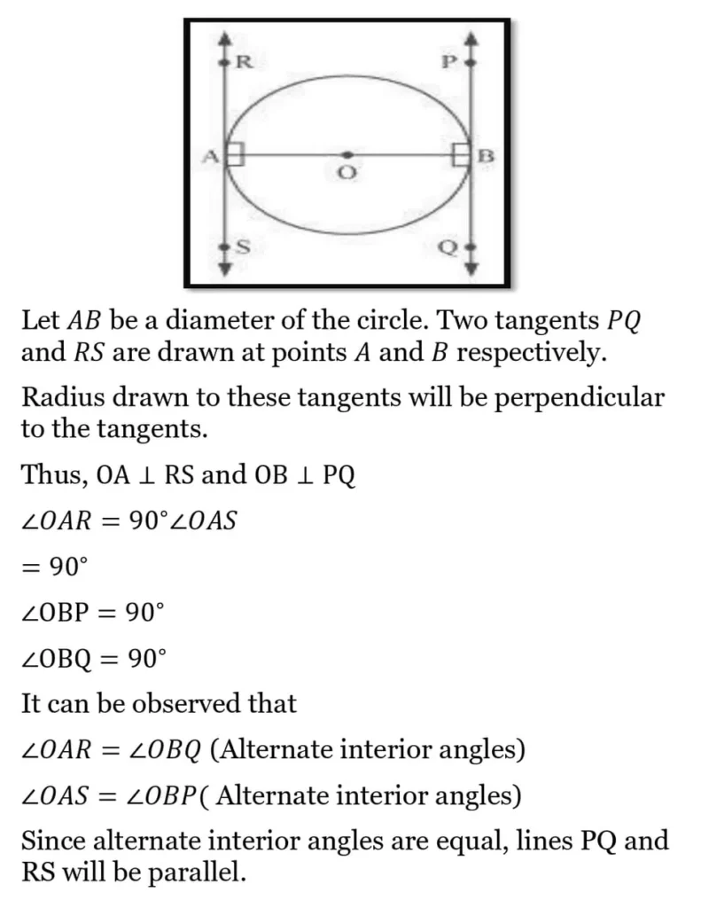 class 10th maths Circles chapter 10 solution9