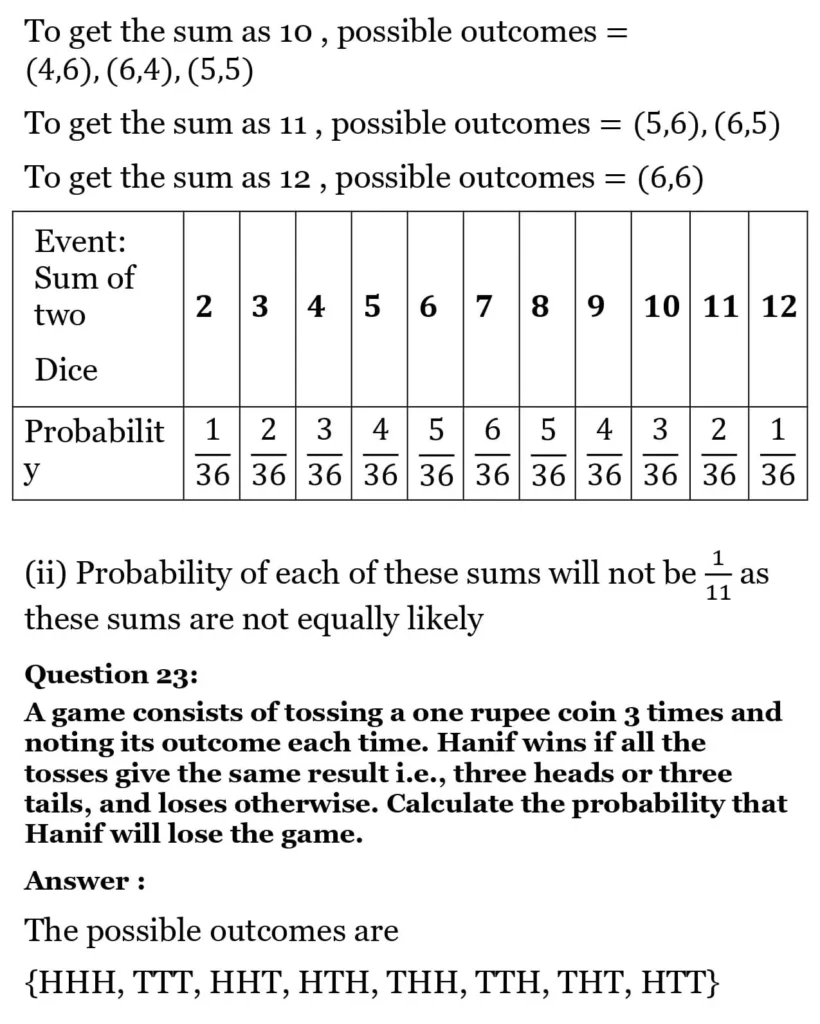 class 10th maths Proability chapter 14 solution20