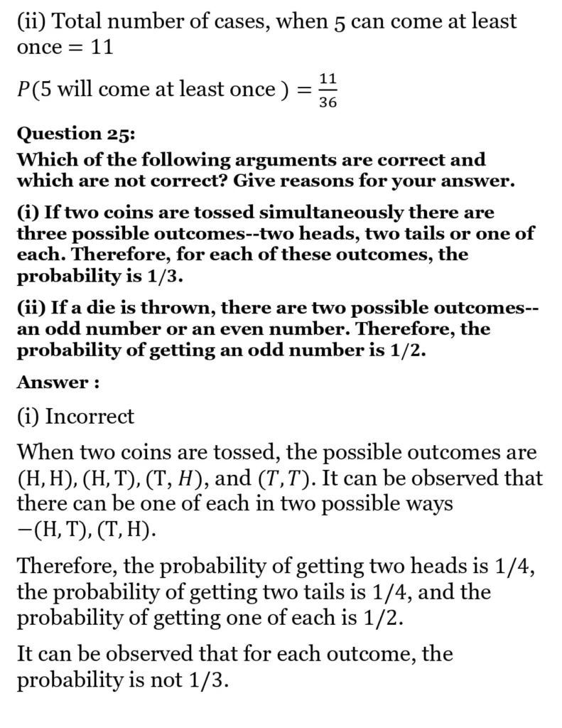 class 10th maths Proability chapter 14 solution22