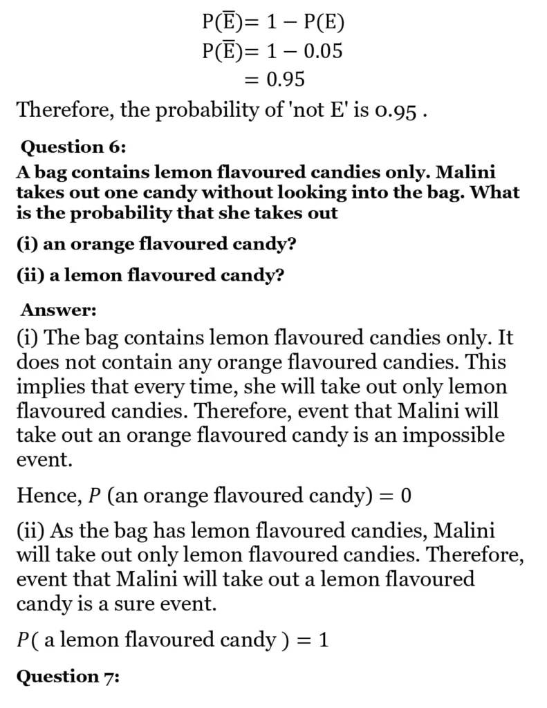 class 10th maths Proability chapter 14 solution4