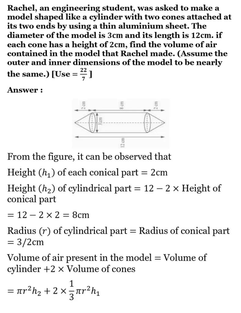 class 10th maths Surface Areas and Volumes chapter 12 solution13