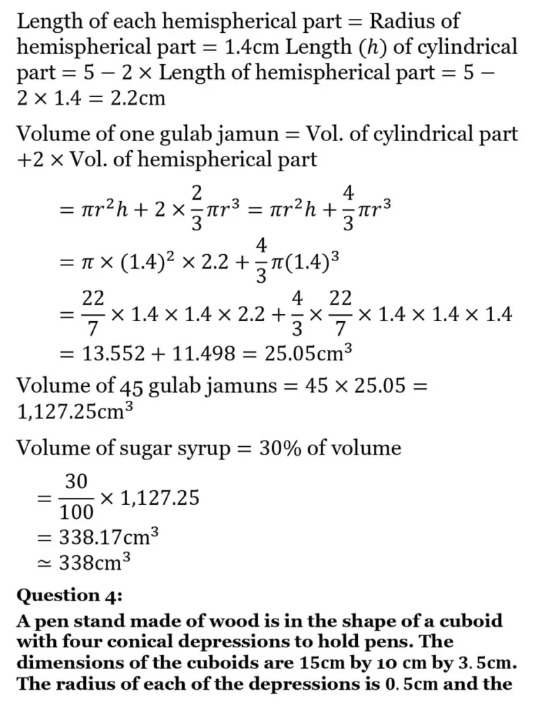 class 10th maths Surface Areas and Volumes chapter 12 solution15