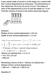 class 10th maths Surface Areas and Volumes chapter 13 solution page 0014