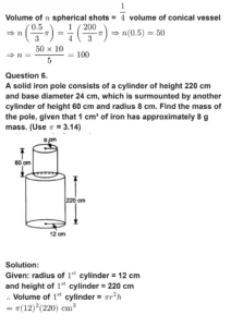 class 10th maths Surface Areas and Volumes chapter 13 solution page 0016