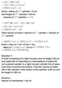 class 10th maths Surface Areas and Volumes chapter 13 solution page 0017