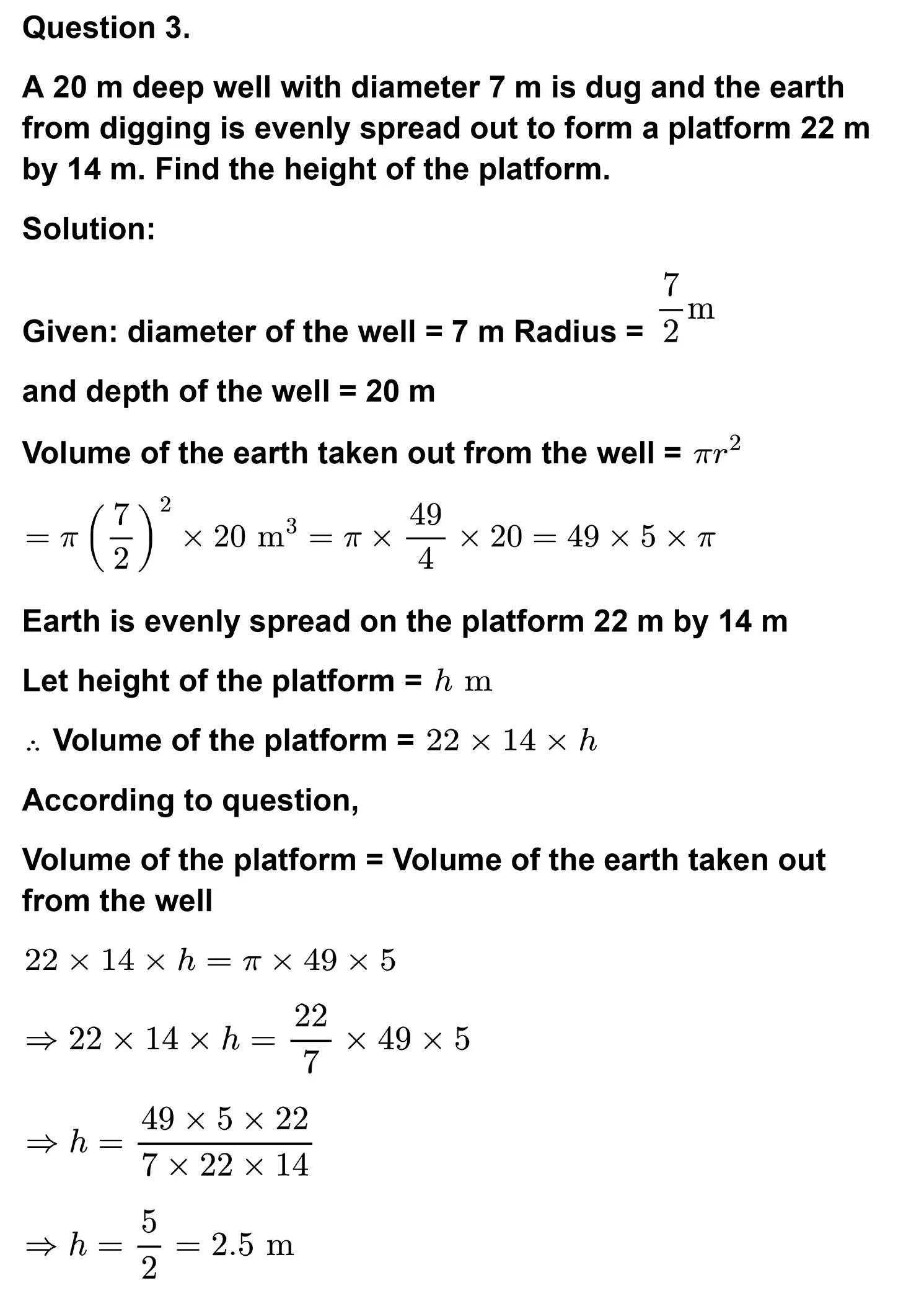 class 10th maths Surface Areas and Volumes chapter 13 solution page 0023