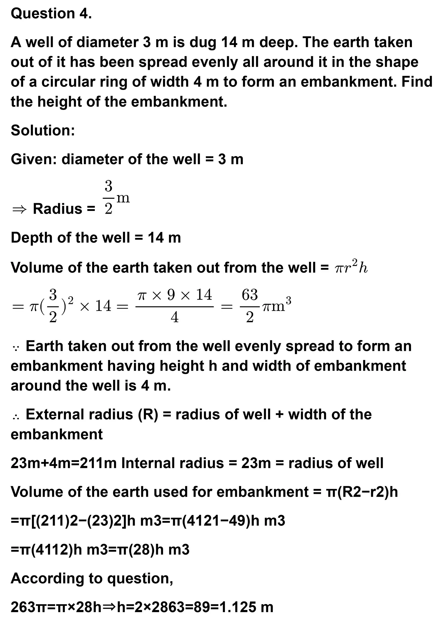 class 10th maths Surface Areas and Volumes chapter 13 solution page 0024