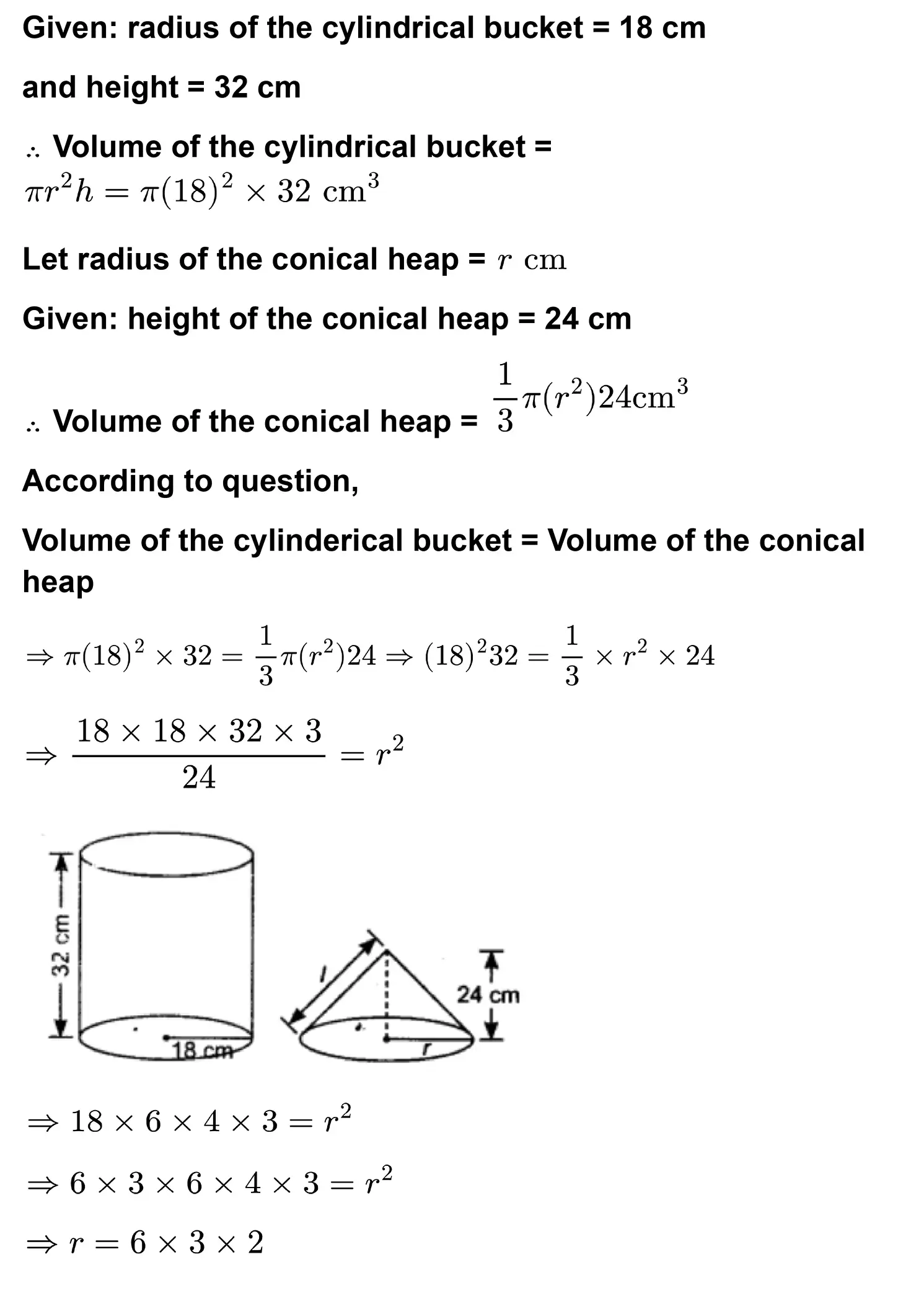 class 10th maths Surface Areas and Volumes chapter 13 solution page 0027