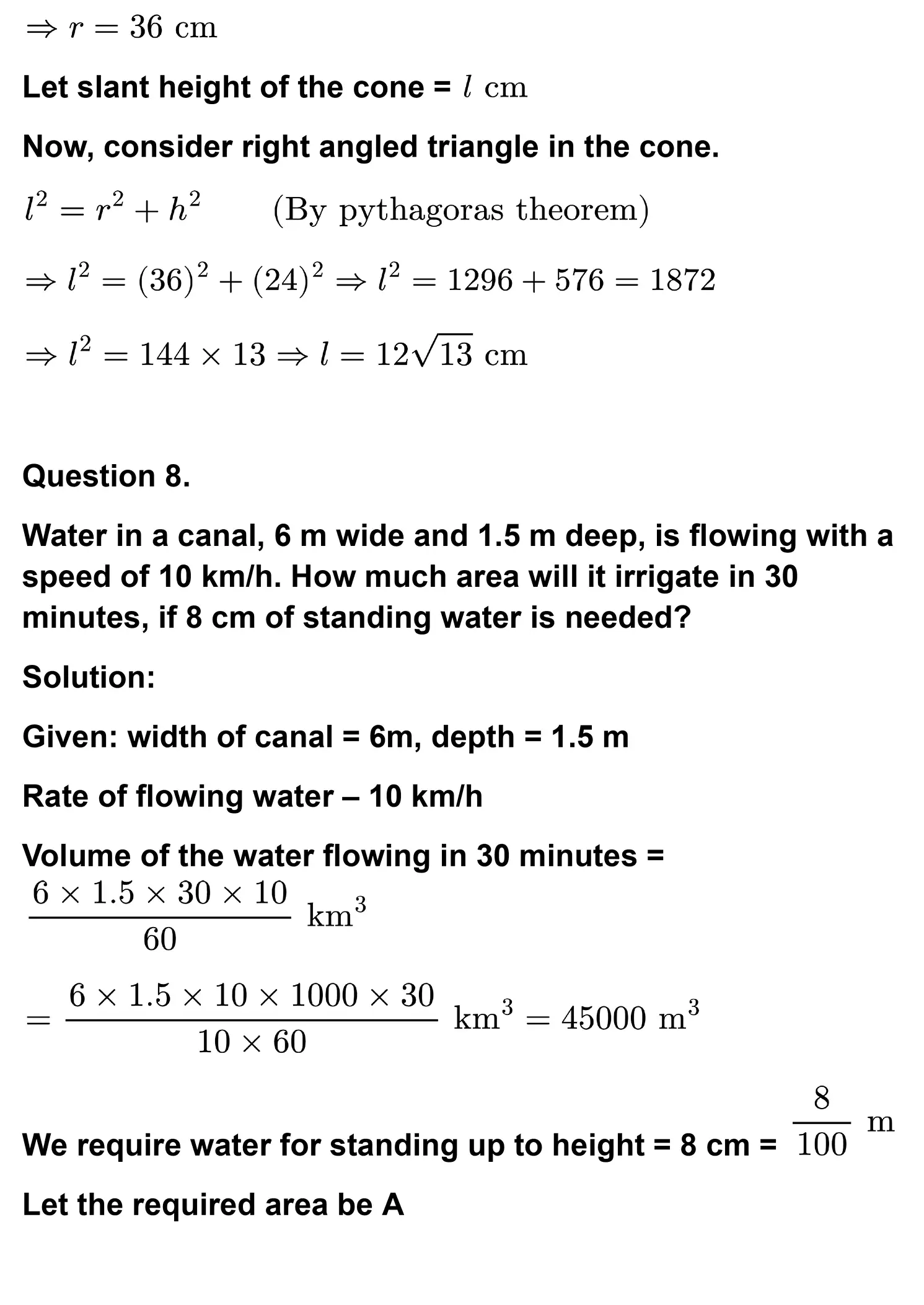class 10th maths Surface Areas and Volumes chapter 13 solution page 0028