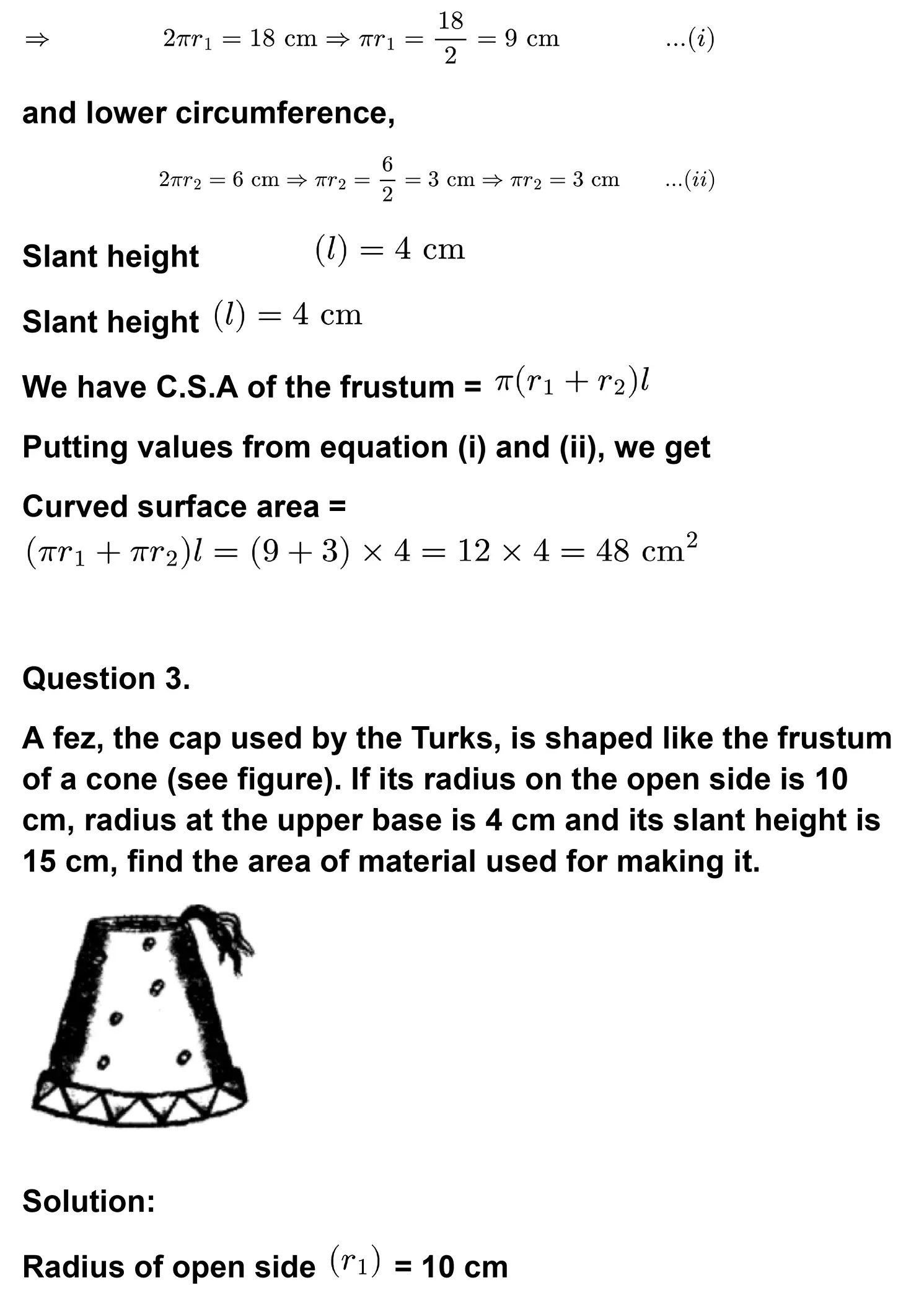 class 10th maths Surface Areas and Volumes chapter 13 solution page 0031