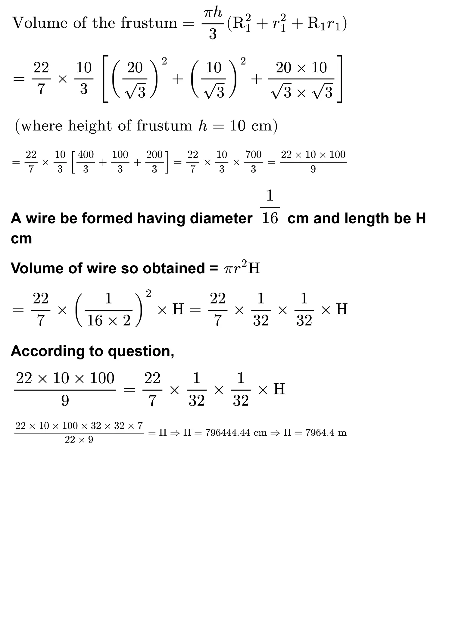 class 10th maths Surface Areas and Volumes chapter 13 solution page 0035
