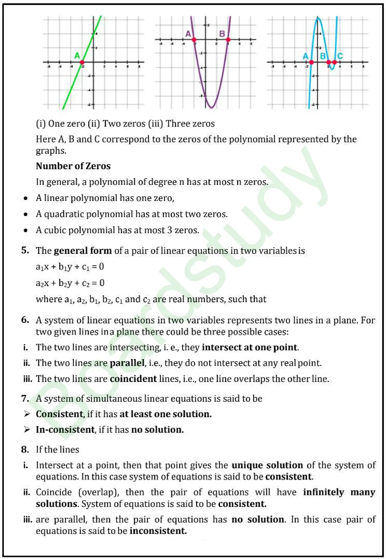 3. Pair of Linear Equations in Two Variables Notes page 0003
