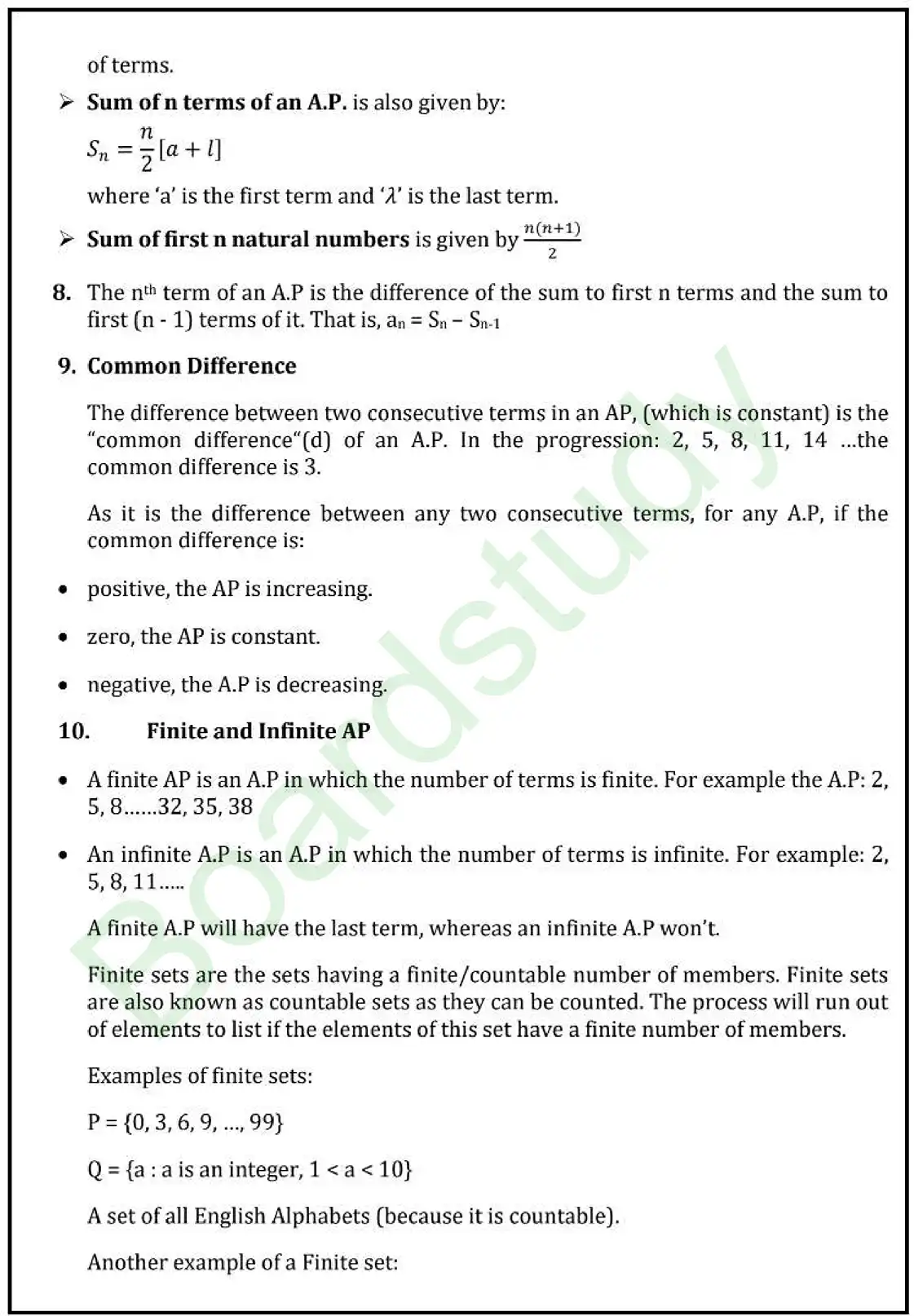 5. Class Arithmetic Progressions Notes page 0003