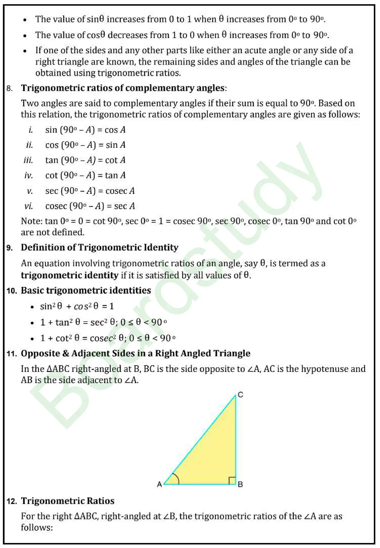 8. Introduction to Trigonometry Notes page 0003