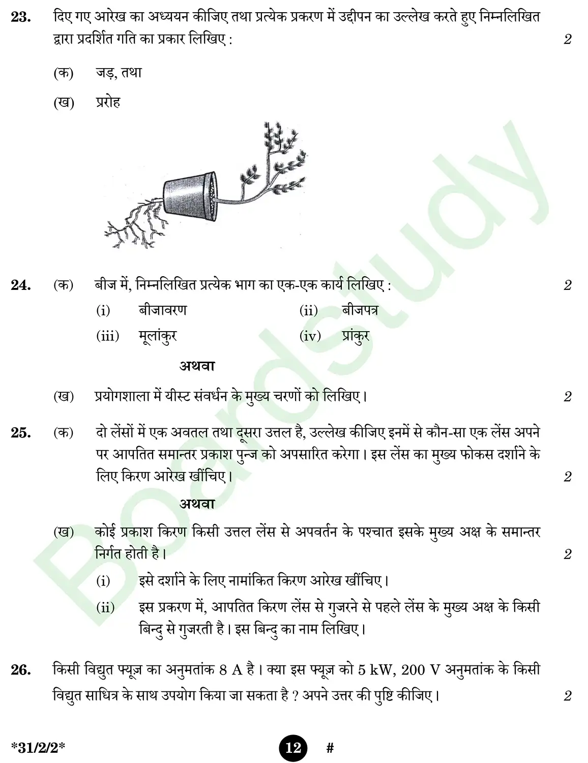 CBSE Class 10 Science 2025 Set 2 questions page 0012