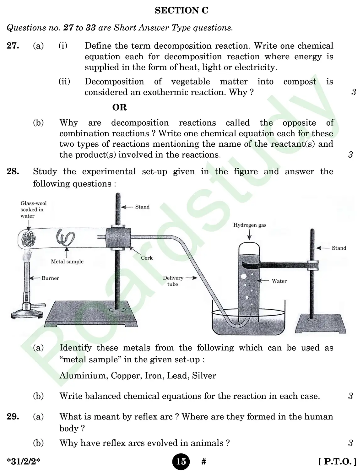 CBSE Class 10 Science 2025 Set 2 questions page 0015