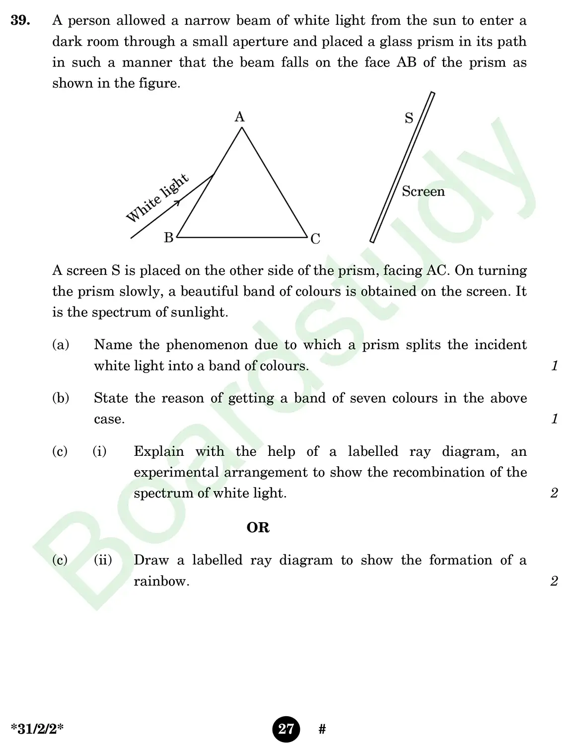 CBSE Class 10 Science 2025 Set 2 questions page 0027