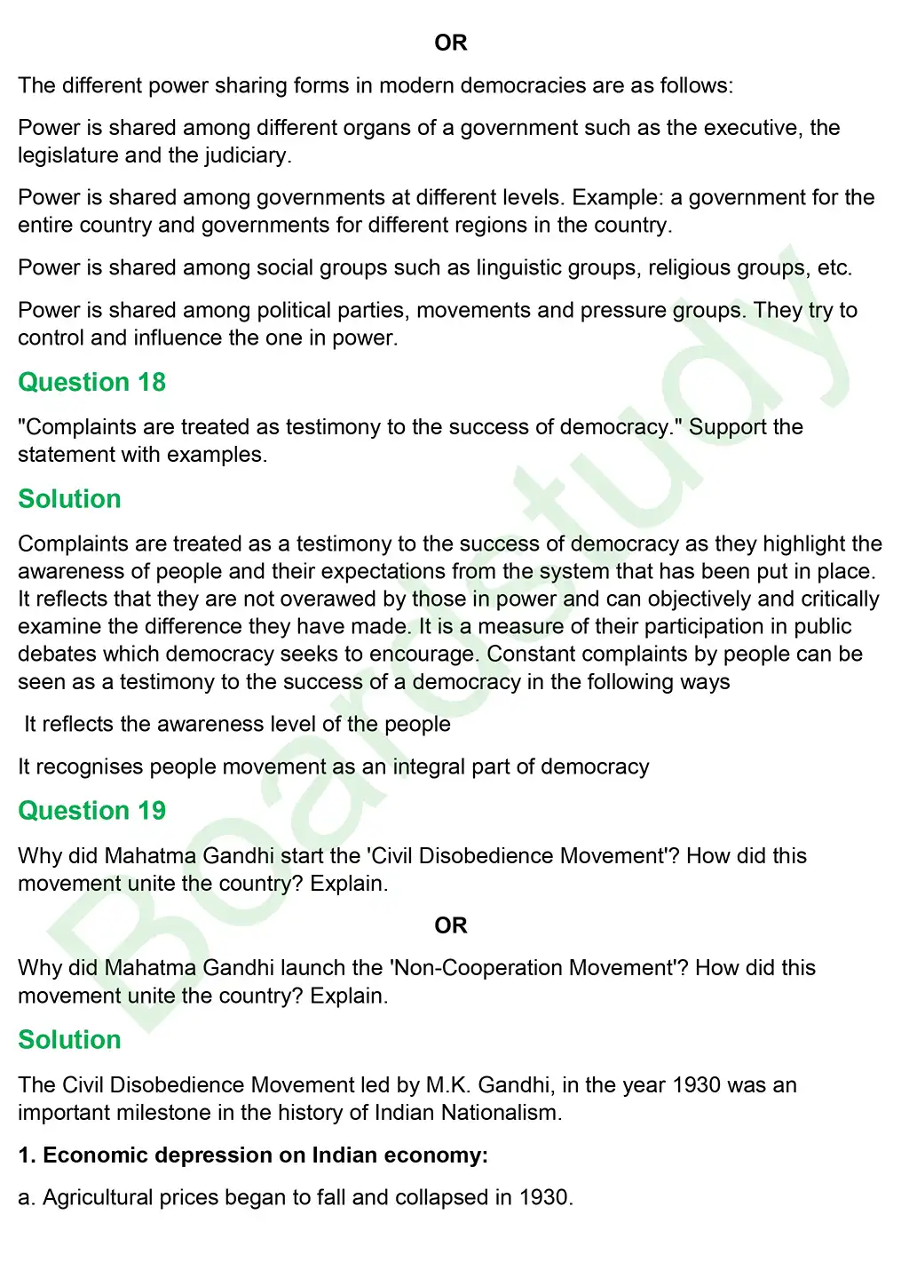 CBSE Class 10 Social Science PYQ 2019 Set 2 questions with solution page 0010