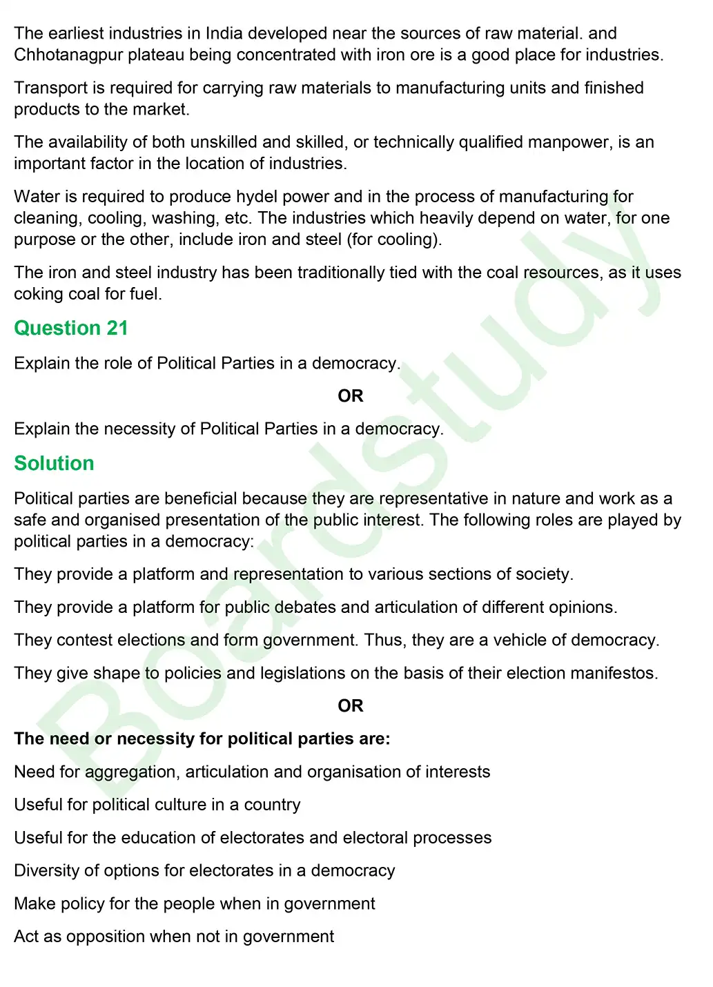 CBSE Class 10 Social Science PYQ 2019 Set 2 questions with solution page 0013