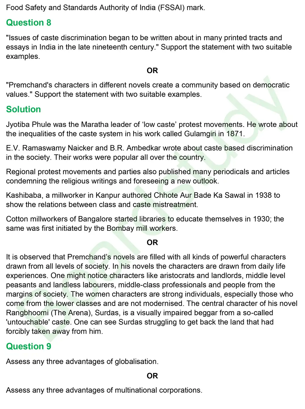 CBSE Class 10 Social Science PYQ 2019 Set 3 questions solution page 0004