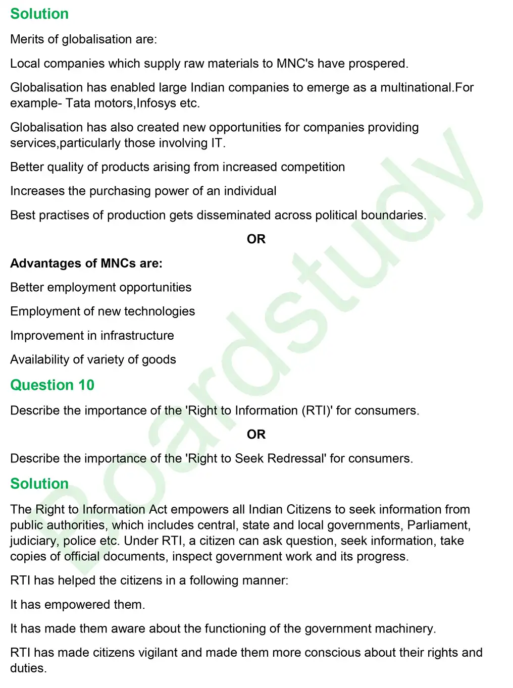CBSE Class 10 Social Science PYQ 2019 Set 3 questions solution page 0005
