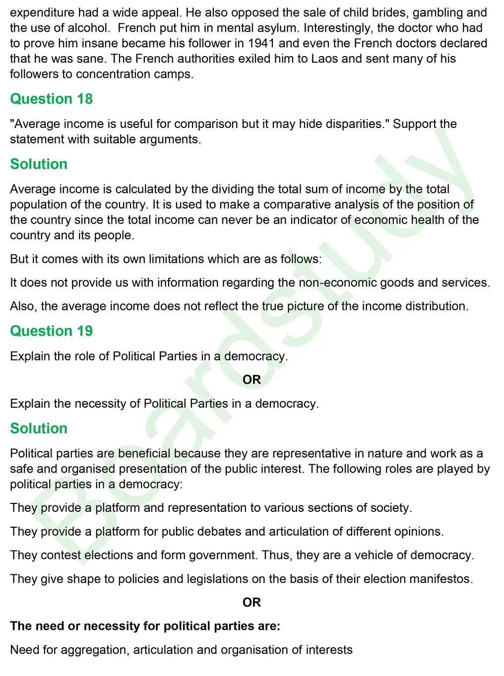 CBSE Class 10 Social Science PYQ 2019 Set 3 questions solution page 0010