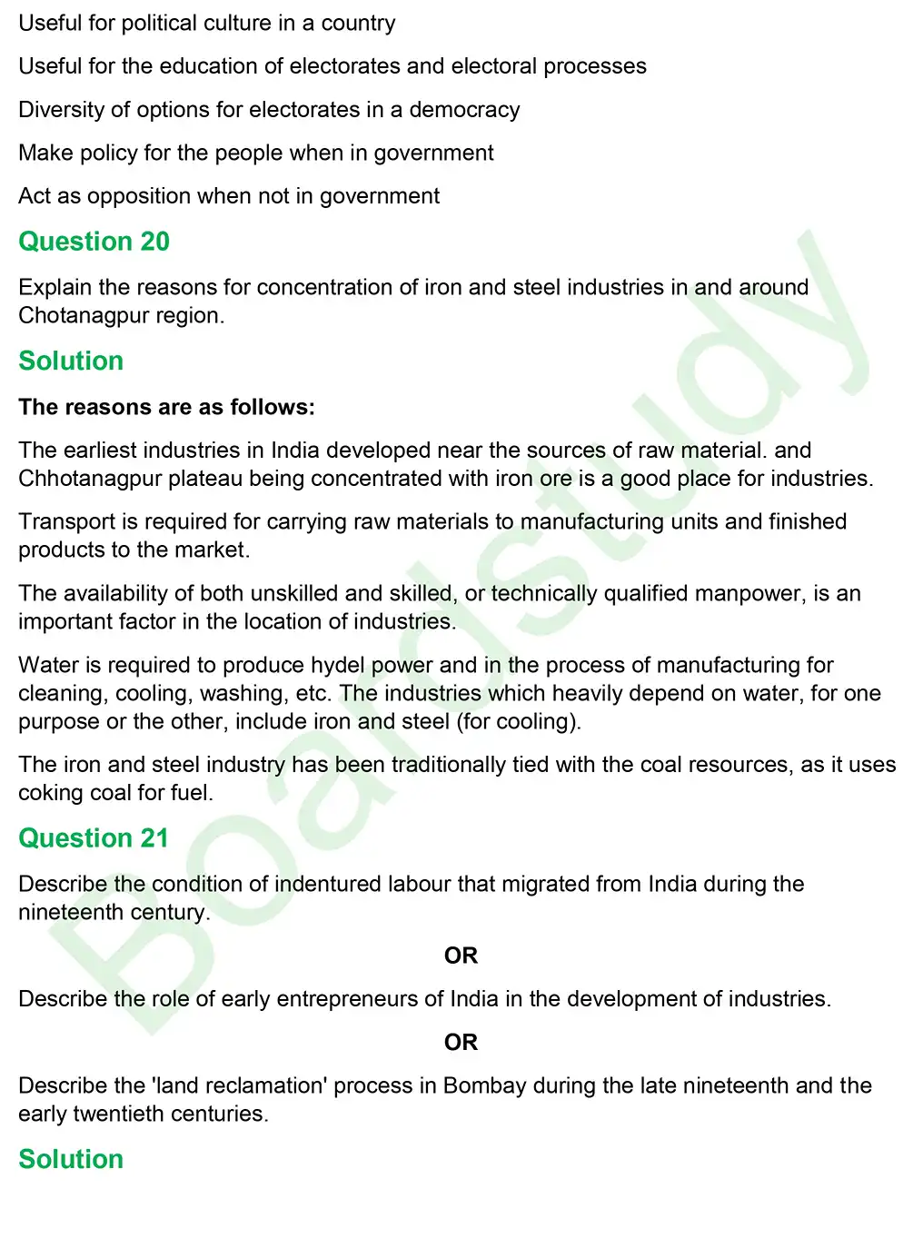 CBSE Class 10 Social Science PYQ 2019 Set 3 questions solution page 0011