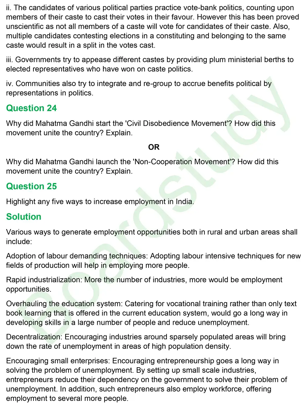 CBSE Class 10 Social Science PYQ 2019 Set 3 questions solution page 0014
