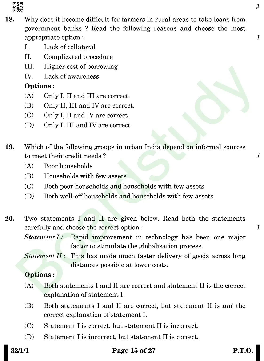 CBSE Class 10 Social Science PYQ 2025 Set 1 questions page 0015