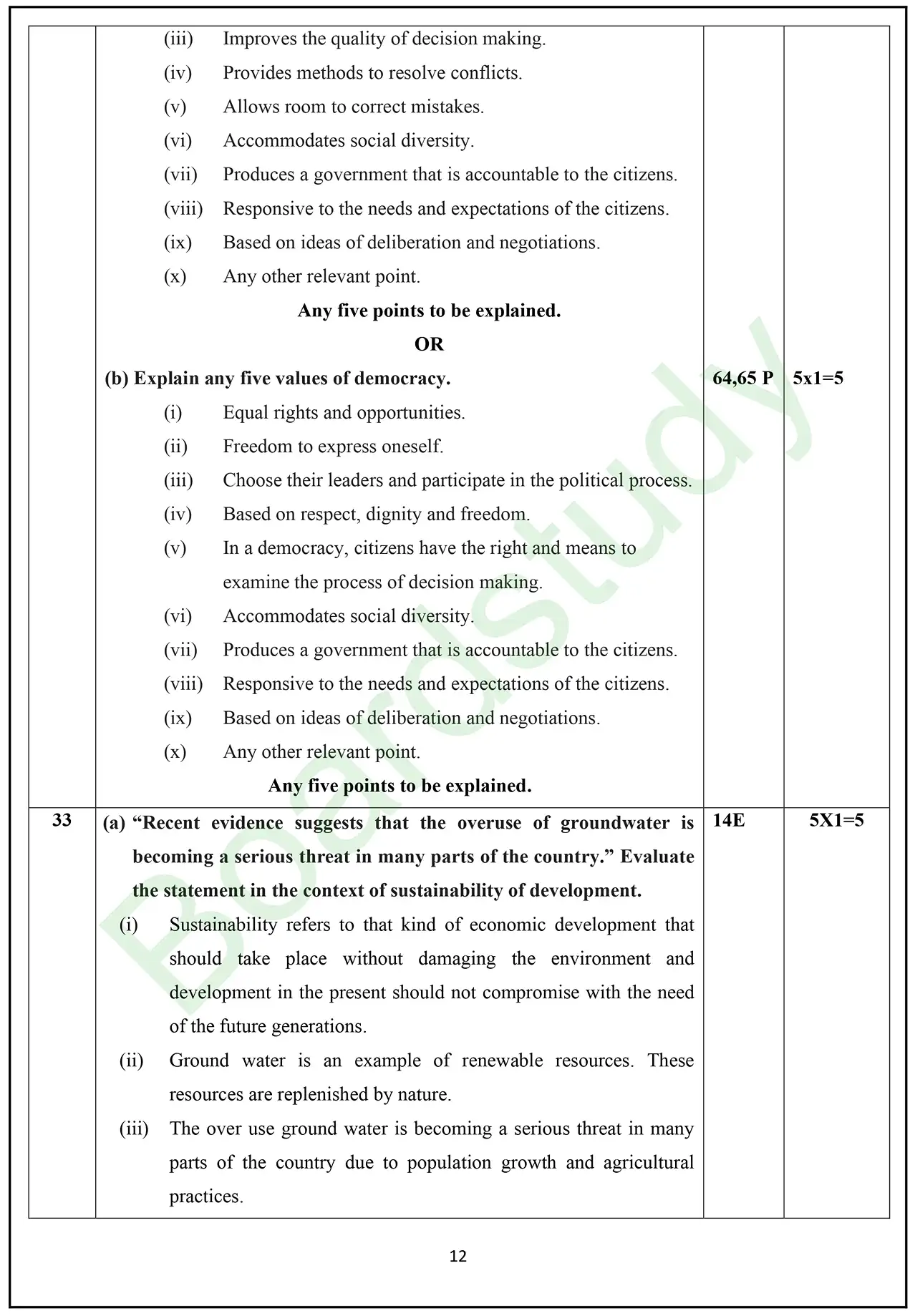 CBSE Class 10 Social Science PYQ 2025 Set 1 solution page 0010