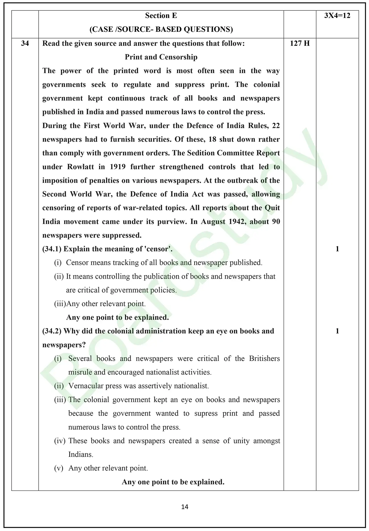 CBSE Class 10 Social Science PYQ 2025 Set 1 solution page 0012
