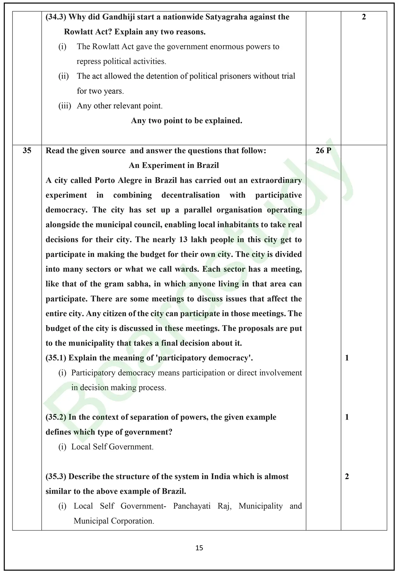 CBSE Class 10 Social Science PYQ 2025 Set 1 solution page 0013