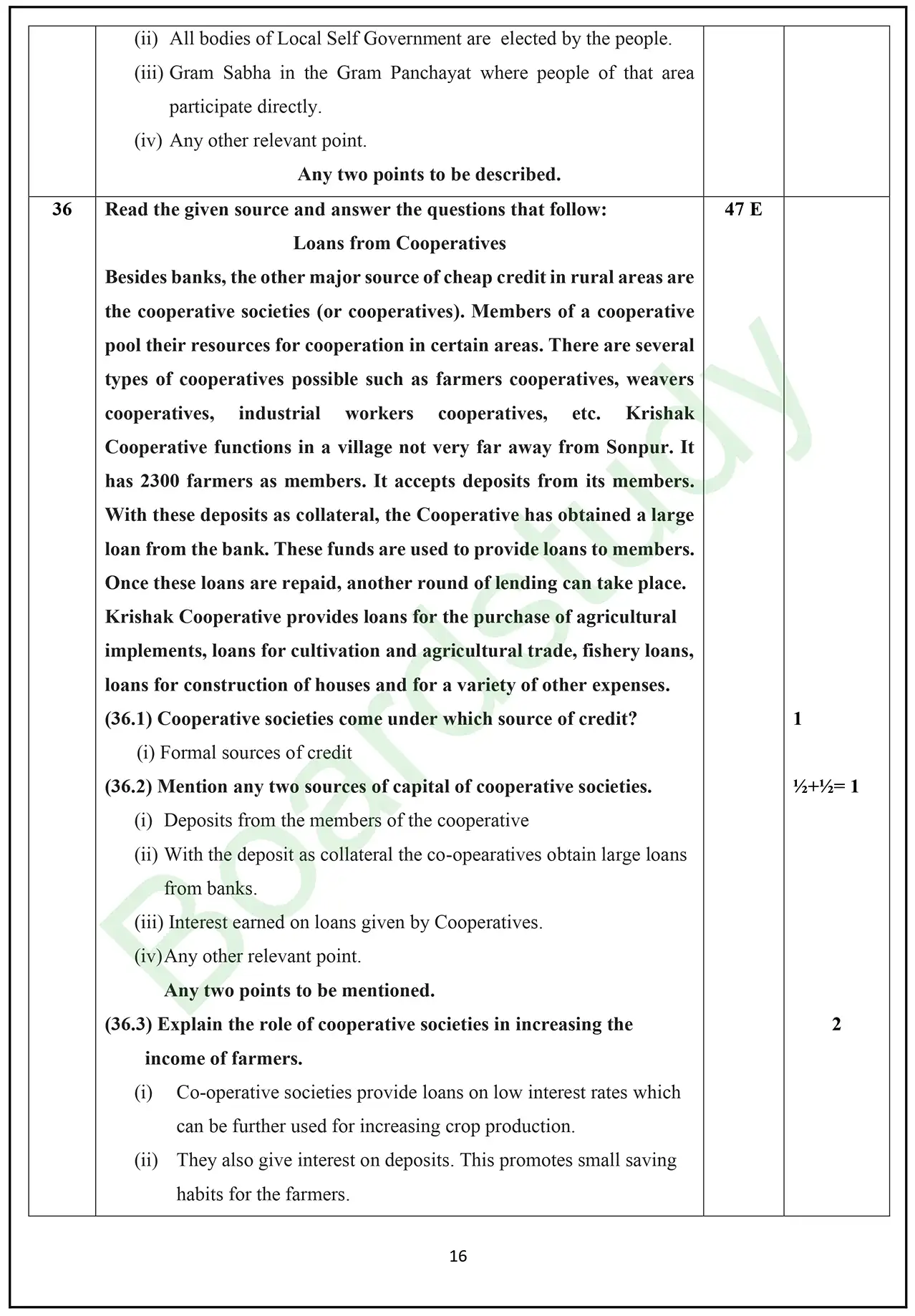 CBSE Class 10 Social Science PYQ 2025 Set 1 solution page 0014