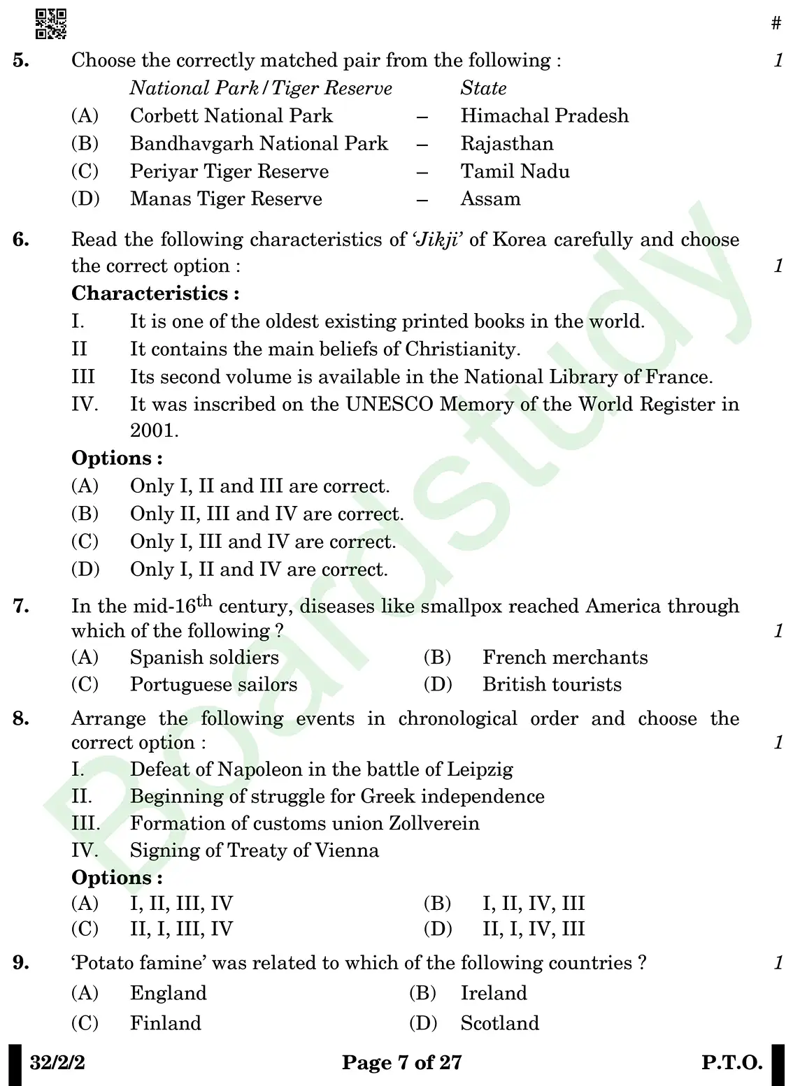 CBSE Class 10 Social Science PYQ 2025 Set 2 questions page 0007