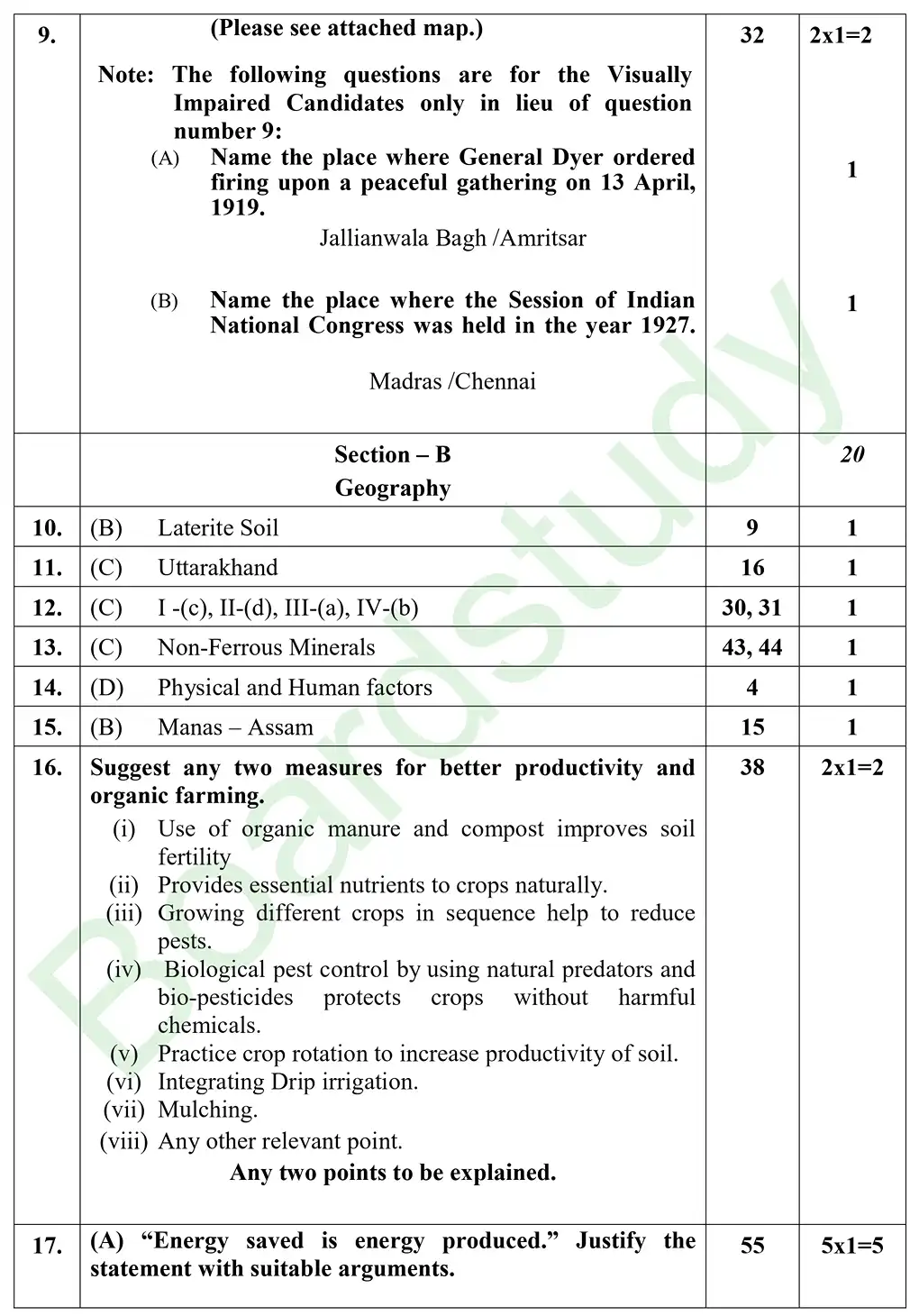CBSE Class 10 Social Science PYQ 2026 set 1 Solution page 0006