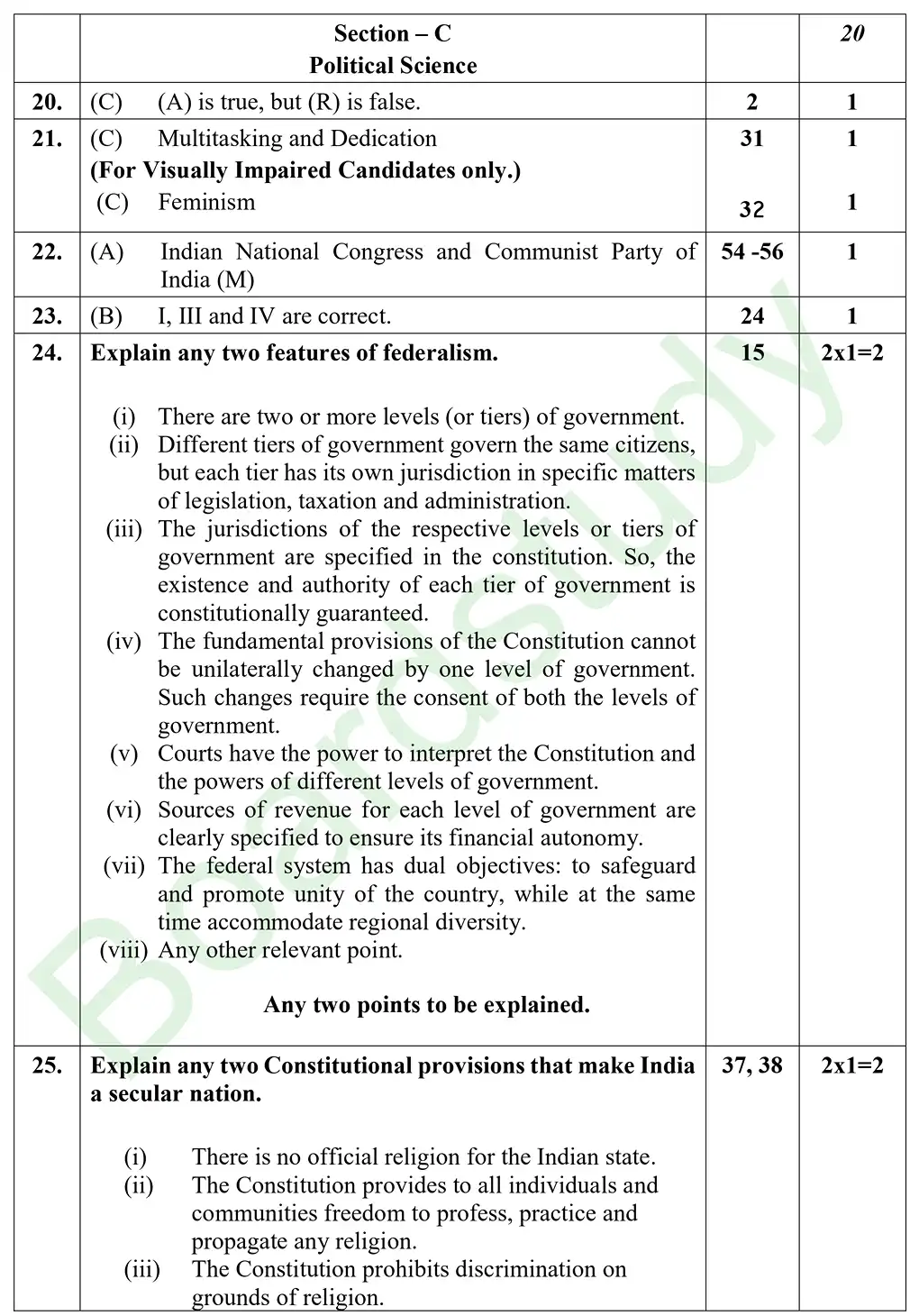 CBSE Class 10 Social Science PYQ 2026 set 1 Solution page 0010