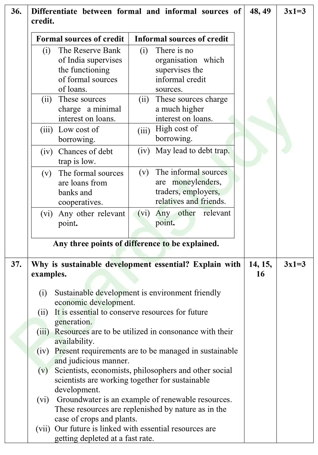 CBSE Class 10 Social Science PYQ 2026 set 1 Solution page 0015