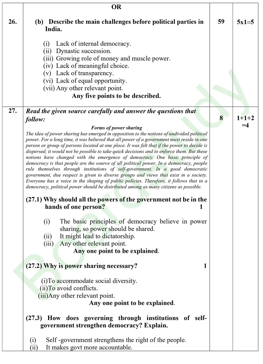 CBSE Class 10 Social Science PYQ 2026 set 2 Solution page 0010