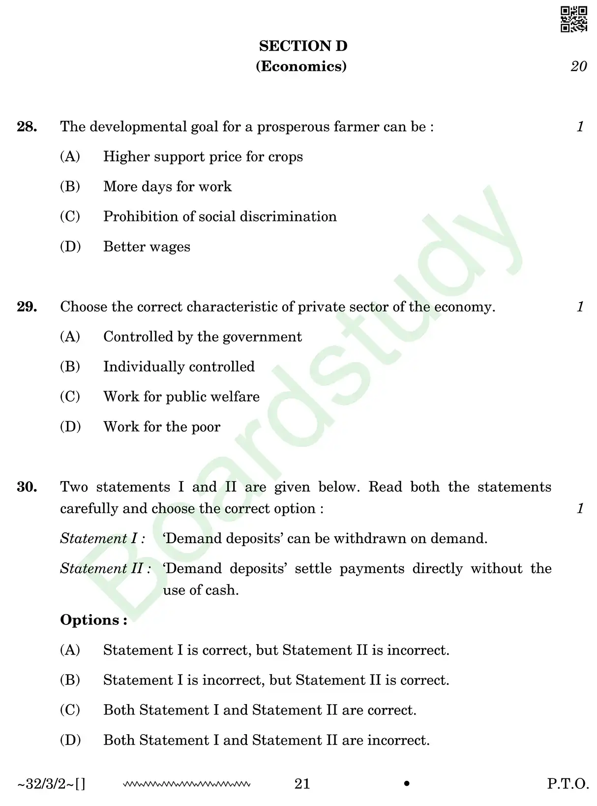 CBSE Class 10 Social Science PYQ 2026 set 2 questions page 0021