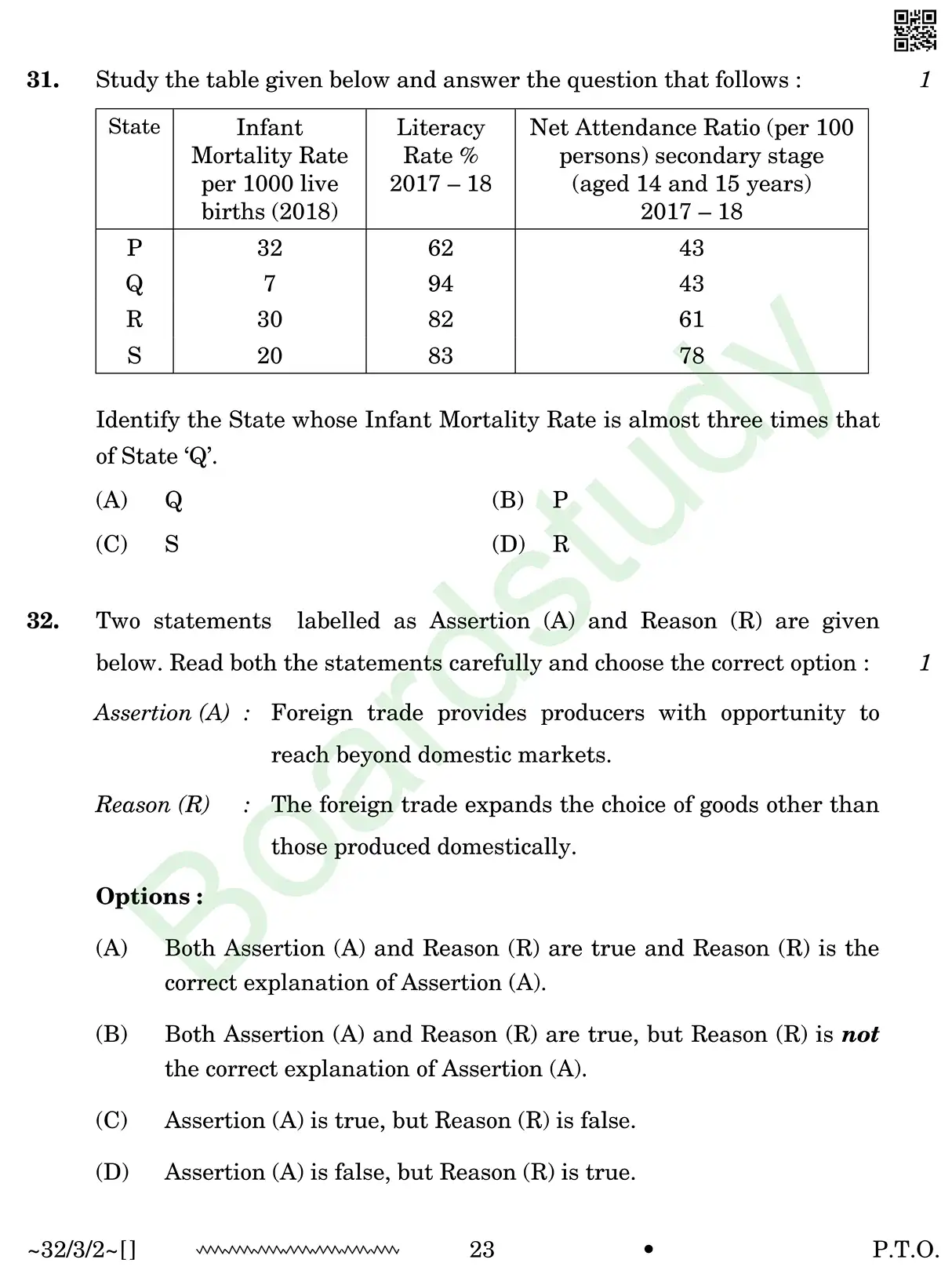 CBSE Class 10 Social Science PYQ 2026 set 2 questions page 0023
